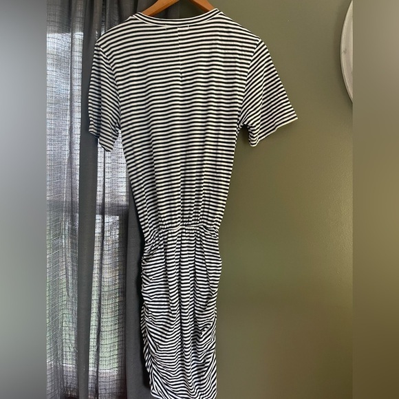 Anthropologie Stateside Organic Cotton Striped Mini Dress in Navy Women's M - Picture 8 of 8